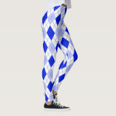 Leggings Bleu Sur Jacquard Bleu (Droite)