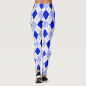 Leggings Bleu Sur Jacquard Bleu (Dos)