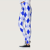 Leggings Bleu Sur Jacquard Bleu (Gauche)