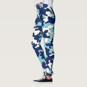 Leggings Bleu sur les guêtres bleues de Camo (Gauche)
