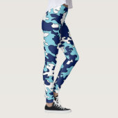 Leggings Bleu sur les guêtres bleues de Camo (Droite)