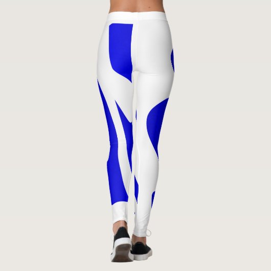 Leggings Bleu sur les pattes blanches (Dos)