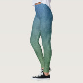 Leggings Bleu tacheté au dégradé vert (Gauche)