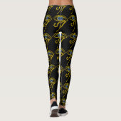 Leggings BLEU TALISMAN, HORUS EYE Black Motif (Dos)