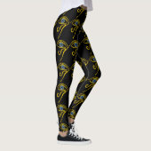Leggings BLEU TALISMAN, HORUS EYE Black Motif (Droite)