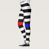 Leggings bleu thin line polirefighter (Gauche)