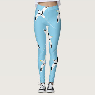 Leggings Bleu Tropicbird à queue blanche