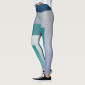 Leggings bleu turquoise gris ex pastel (Gauche)
