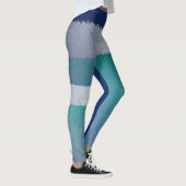 Leggings bleu turquoise gris ex pastel (Droite)