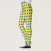 Leggings bleu turquoise jaune (Gauche)