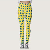 Leggings bleu turquoise jaune (Devant)