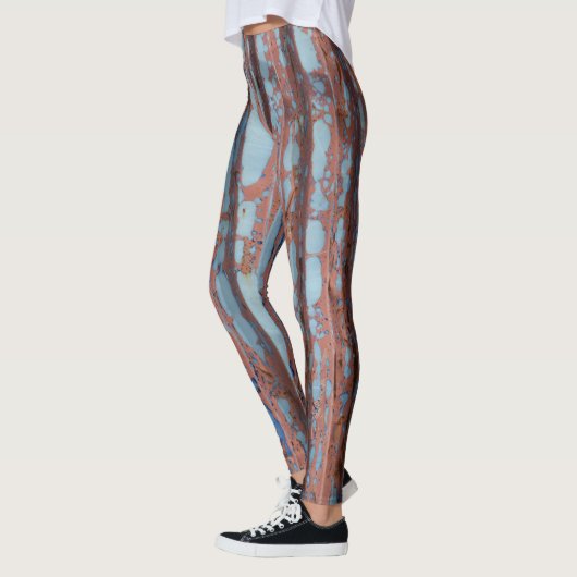 Leggings Bleu urbain et rouge (Gauche)
