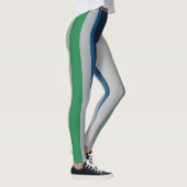 Leggings Bleu vert Abstrait rayures (Droite)