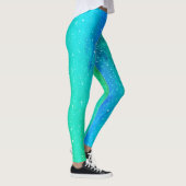 Leggings Bleu Vert Cosmos Ombre Gradient (Droite)