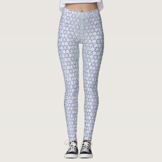 Leggings Bleu Vert Fleur Métamorphose