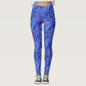 Leggings Bleu Vibrant Paisley (Devant)