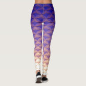 Leggings Bleu, Violet, Jaune Motif tendance Queue de sirène (Dos)