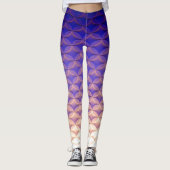 Leggings Bleu, Violet, Jaune Motif tendance Queue de sirène (Devant)