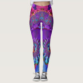 Leggings ~ bleu violet rose ~ Original (Devant)