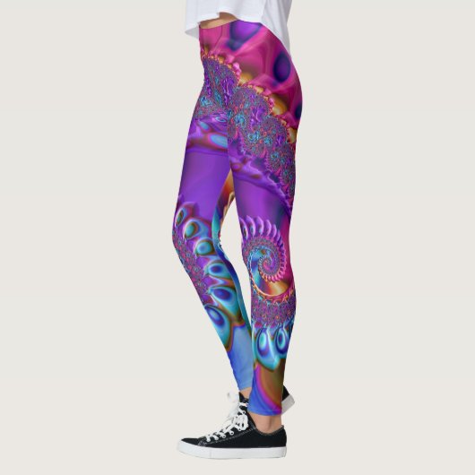 Leggings ~ bleu violet rose ~ Original (Gauche)