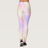 Leggings Bleu violet rose rayures jaune Modèle moderne (Dos)