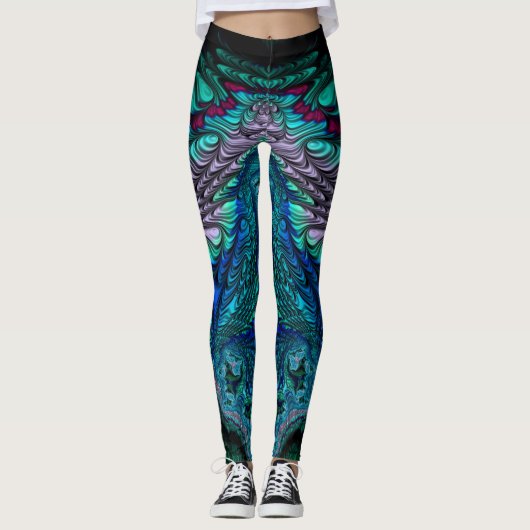 Leggings ~ bleu violet vert noir ~ Original (Devant)