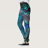 Leggings ~ bleu violet vert noir ~ Original (Gauche)