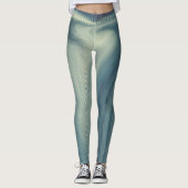 Leggings Bleuets et légumineuses à toute impression de crèm (Devant)