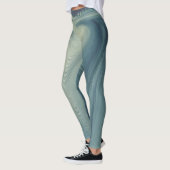 Leggings Bleuets et légumineuses à toute impression de crèm (Gauche)