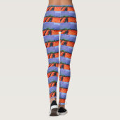 Leggings bleus ciels soyeux (Dos)