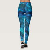Leggings bleus d'art Abstrait (Dos)
