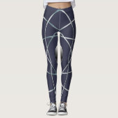 Leggings bleus de minuit atomique (Devant)