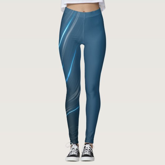 Leggings Bleus de remous (Devant)