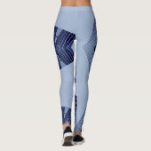 Leggings bleus élégants "Ratti_Creative_Arts" (Dos)