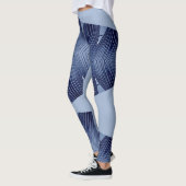 Leggings bleus élégants "Ratti_Creative_Arts" (Gauche)