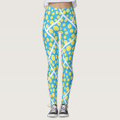 Leggings Bleus Frais de Citron Été (Devant)