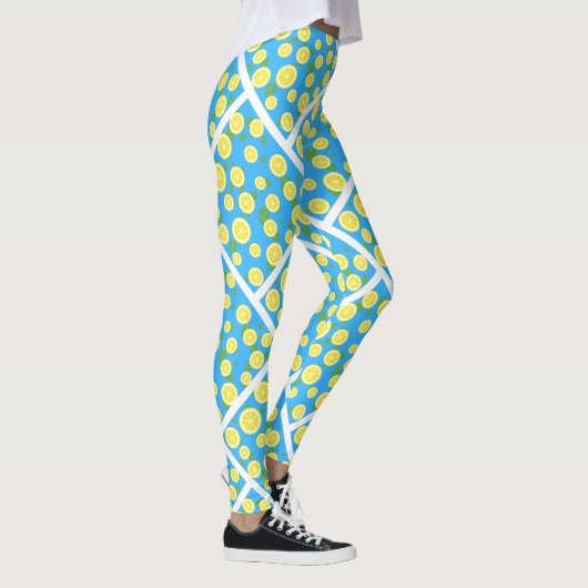 Leggings Bleus Frais de Citron Été (Droite)
