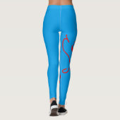 Leggings Bleus Neige du Père Noël (Dos)