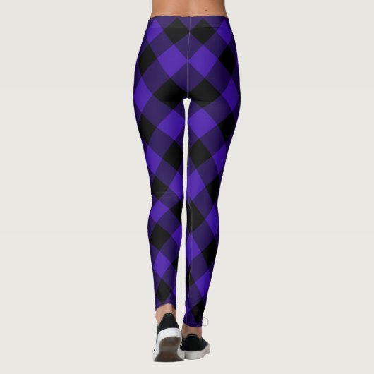 Leggings bleus noirs (Dos)