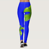 Leggings bleus Palm Tree (Dos)