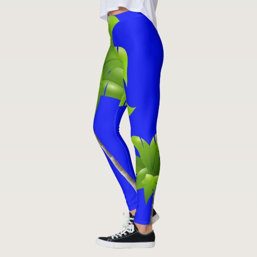 Leggings bleus Palm Tree (Gauche)