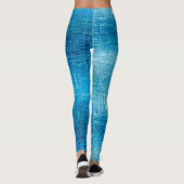 Leggings bleus rétro dynamiques (Dos)