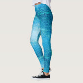 Leggings bleus rétro dynamiques (Gauche)