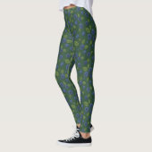 Leggings Bleus sur vert foncé (Gauche)
