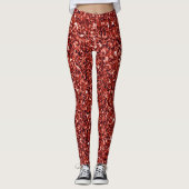 Leggings Bling rouge, look scintillant, (Devant)