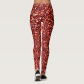 Leggings Bling rouge, look scintillant, (Dos)