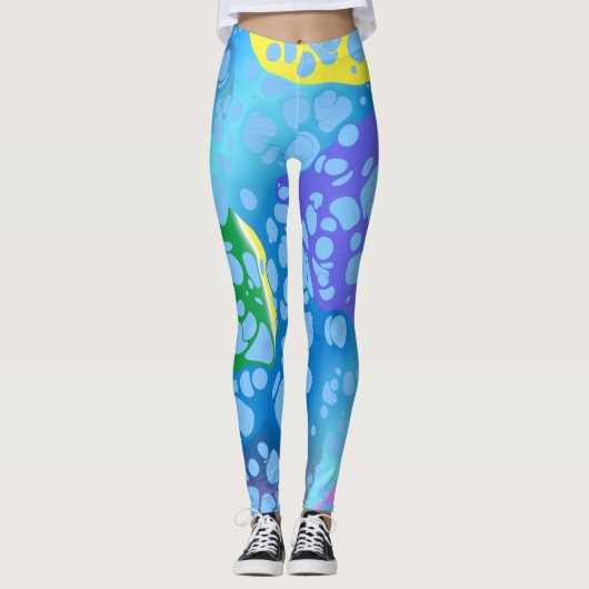Leggings Blobs colorés (Devant)