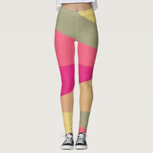 Leggings Bloc de couleur géométrique abstrait