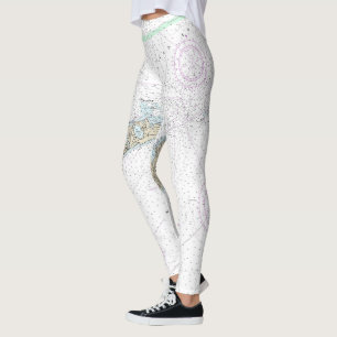 Leggings Bloc de l'île son et approches Carte nautique