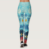 Leggings bloc lotus bleu (Dos)
